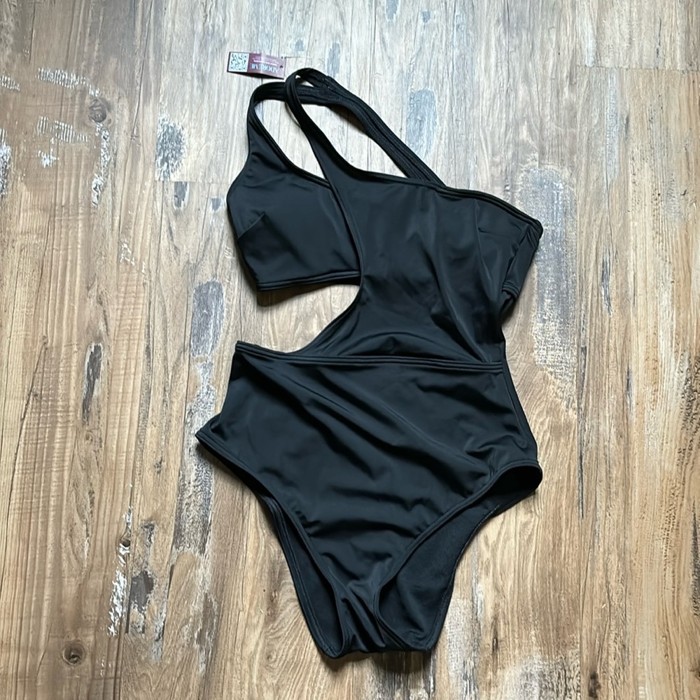 Adore Me Black Alaine One Piece Bathing Suit
